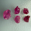 Natural Ruby Uncut Earth mined Rough Super High Grade 4.9 Carats 5 Pcs Carmine Color Kenya Mines Raw Gemstone Jewelry Making