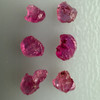 Natural Ruby Uncut Earth mined Rough Super High Grade 5.1 Carats 6 Pcs Carmine Color Kenya Mines Raw Gemstone July Birthstone
