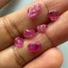 Natural Ruby Uncut Earth mined Rough Super High Grade 5.1 Carats 6 Pcs Carmine Color Kenya Mines Raw Gemstone July Birthstone