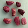 Natural Ruby Uncut Earth mined Rough 45.2 Carats 8 Pcs Super High Grade Hot Pink Color Mozambique Mines Raw Gemstone July Birthstone