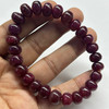 Elegance Natural Ruby Bracelet 8-10mm Rondelle Plain VVS Clarity Crimson Color Unisex July Birthstone Gemstone Jewelry Protects Against Negativity & Fear