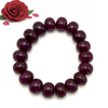 Natural Ruby Bracelet | Smooth 13-15mm Rondelle Beads 18 Pcs 364 Carats | Crimson Red VVS Clarity | Birthstone Gemstone Jewelry