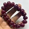 Natural Ruby Bracelet 13-15mm Rondelle Plain VVS Clarity Crimson Color Unisex July Birthstone Gemstone Jewelry For Power, Passion & Vitality