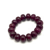 Natural Ruby 14-15mm Bracelet Rondelle Plain VVS Clarity Crimson Color Unisex July Birthstone Gemstone Jewelry For Leadership, Confidence & Courage