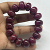 Natural Ruby 14-15mm Bracelet Rondelle Plain VVS Clarity Crimson Color Unisex July Birthstone Gemstone Jewelry For Leadership, Confidence & Courage