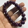 Heritage Natural Ruby Bracelet 9-13mm Rondelle Plain VVS Clarity Merlot Color Unisex July Birthstone Gemstone Jewelry For Protection From Negative Energy