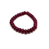 Precious Natural Ruby Bracelet 7-8mm Rondelle Plain VVS Clarity Burgundy Color Unisex July Birthstone Gemstone Jewelry Strengthens Love, Passion & Emotional Warmth