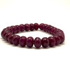 Precious Natural Ruby Bracelet 7-8mm Rondelle Plain VVS Clarity Burgundy Color Unisex July Birthstone Gemstone Jewelry Strengthens Love, Passion & Emotional Warmth
