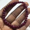 Natural Ruby Bracelet 4-7mm Rondelle Plain VS Clarity Burgundy Color Unisex July Birthstone Gemstone Jewelry Enhances Leadership