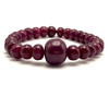 Natural Ruby Bracelet 8-15mm Rondelle Smooth VS Clarity Burgundy Color Unisex July Birthstone Gemstone Jewelry Improves Focus & Self-Confidence