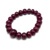 Natural Ruby Bracelet 9-11mm Rondelle Plain VVS Clarity Burgundy Color Unisex July Birthstone Gemstone Jewelry Protects Against Negativity & Fear