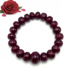 Natural Ruby Bracelet | 9-11mm Smooth Rondelle Beads 21 Pcs 228 Carats | Burgundy Red VVS Clarity | Unisex Gemstone Jewelry