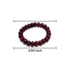 Natural Ruby Bracelet 10mm Rondelle Plain VVS Clarity Crimson Color Unisex July Birthstone Gemstone Jewelry For Power, Passion & Vitality