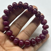 Natural Ruby Bracelet 10mm Rondelle Plain VVS Clarity Crimson Color Unisex July Birthstone Gemstone Jewelry For Power, Passion & Vitality