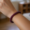 Natural Ruby Bracelet 9-10mm Rondelle Smooth VVS Clarity Crimson Color Unisex July Birthstone Gemstone Jewelry Attracts Success & Recognition