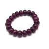 Timeless Natural Ruby Bracelet 11-12mm Rondelle Plain VVS Clarity Burgundy Color Unisex July Birthstone Adjustable Gemstone Jewelry Attracts Success & Recognition