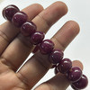Exquisite Natural Ruby Bracelet 12-13mm Rondelle Plain VVS Clarity Crimson Color Unisex July Birthstone Gemstone Jewelry For Love, Attraction & Motivation