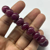 Boutique Natural Ruby Bracelet 11-15mm Rondelle Plain VVS Clarity Crimson Color Unisex July Birthstone Gemstone Jewelry For Leadership, Confidence & Courage