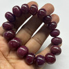 Natural Ruby Bracelet 11-15mm Rondelle Smooth VVS Clarity Crimson Color Unisex July Birthstone Gemstone Jewelry For Love, Attraction & Motivation