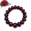 Natural Ruby Bracelet | 11–15mm Smooth Rondelle Beads 17 Pcs 323 Carats | Crimson Red VVS Clarity | Stretchable Gemstone Jewelry