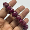 Sophisticated Natural Ruby Bracelet 10-15mm Rondelle Plain VVS Clarity Burgundy Color Unisex July Birthstone Gemstone Jewelry For Success, Fame & Prosperity