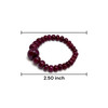 Natural Ruby Bracelet 7-15mm Rondelle Smooth VVS Clarity Burgundy Color Unisex July Birthstone Adjustable Gemstone Jewelry For Protection From Negative Energy