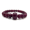 Natural Ruby Bracelet 7-15mm Rondelle Smooth VVS Clarity Burgundy Color Unisex July Birthstone Adjustable Gemstone Jewelry For Protection From Negative Energy