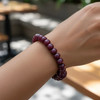 Natural Ruby Bracelet 7-15mm Rondelle Smooth VVS Clarity Burgundy Color Unisex July Birthstone Adjustable Gemstone Jewelry For Protection From Negative Energy