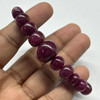 Natural Ruby Bracelet 7-15mm Rondelle Smooth VVS Clarity Burgundy Color Unisex July Birthstone Adjustable Gemstone Jewelry For Protection From Negative Energy