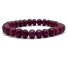 Natural Ruby Bracelet Rondelle 7-9mm Smooth VVS Clarity Burgundy Color Unisex July Birthstone Adjustable Gemstone Jewelry Activates the Root & Heart Chakras