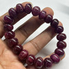 Radiant Natural Ruby Bracelet 10-12mm Rondelle Plain VVS Clarity Crimson Color Unisex July Birthstone Gemstone Jewelry For Power, Passion & Vitality