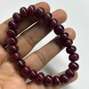 Meaningful Natural Ruby Bracelet 9-10mm Rondelle Plain VVS Clarity Crimson Color Unisex July Birthstone Gemstone Jewelry For Leadership, Confidence & Courage