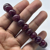 Luxury Natural Ruby Bracelet 11-14mm Rondelle Plain VVS Clarity Scarlet Color Unisex July Birthstone Gemstone Jewelry Protection From Negative Energy