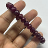 Natural Ruby Bracelet 7-9mm Rondelle Plain VVS Clarity Crimson Color Unisex July Birthstone Gemstone Jewelry Boosts Energy & Motivation