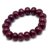 Premium Natural Ruby Bracelet 11-13mm Rondelle Plain VVS Clarity Burgundy Color Unisex July Birthstone Gemstone Jewelry Strengthens Love, Passion & Emotional Warmth