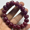 Premium Natural Ruby Bracelet 11-13mm Rondelle Plain VVS Clarity Burgundy Color Unisex July Birthstone Gemstone Jewelry Strengthens Love, Passion & Emotional Warmth