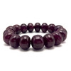 Natural Ruby Bracelet 12-14mm Rondelle Plain VVS Clarity Scarlet Color Unisex July Birthstone Gemstone Jewelry Enhances Leadership