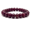 Natural Ruby Bracelet 9-10mm Rondelle Smooth VVS Clarity Crimson Color Unisex July Birthstone Gemstone Jewelry For Power, Passion & Vitality