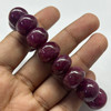 Classic Natural Ruby Bracelet 14-15mm Rondelle Plain VVS Clarity Burgundy Color Unisex July Birthstone Gemstone Jewelry Success, Fame & Prosperity
