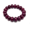Ruby Bracelet 12-15mm Rondelle Plain VVS Clarity Burgundy Color Unisex July Birthstone Natural Gemstone Jewelry Protection From Negative Energy.