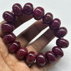 Ruby Natural Bracelet 15-16mm Rondelle Plain VVS Clarity Crimson Color Unisex July Birthstone Gemstone Jewelry Improves Focus & Self-Confidence