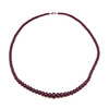 Ruby Natural Bead Necklace | 4–10mm Smooth Rondelle Beads 122 Pcs 233 Carats | Burgundy Red VVS Clarity | 22.5 Inch Precious Gemstone Jewelry