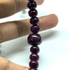 Natural Polished Ruby Necklace | 7–13mm Smooth Rondelle Beads 81 Pcs 405 Carats | Deep Burgundy Red VS Clarity | 22 Inch Elegant Gemstone Jewelry