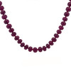 Ruby Beaded Necklace | 10–11mm Smooth Rondelle Beads 81 Pcs 728 Carats | Rich Crimson Red VVS Clarity | 27 Inch Precious Gemstone Jewelry