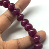 Ruby Beaded Necklace | 10–11mm Smooth Rondelle Beads 81 Pcs 728 Carats | Rich Crimson Red VVS Clarity | 27 Inch Precious Gemstone Jewelry