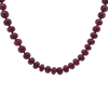 Natural Fine Ruby Necklace | 11–12mm Smooth Rondelle Beads 74 Pcs 853 Carats | Scarlet Red VVS Clarity | 27 Inch Premium Gemstone Jewelry