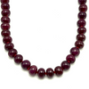 Natural Fine Ruby Necklace | 11–12mm Smooth Rondelle Beads 74 Pcs 853 Carats | Scarlet Red VVS Clarity | 27 Inch Premium Gemstone Jewelry