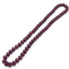 Natural Polished Ruby Necklace | 13–14mm Smooth Rondelle Beads 63 Pcs 1187 Carats | Crimson Red VVS Clarity | 26 Inch Elegant Precious Gemstone Jewelry