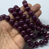 Natural Authentic Ruby Bead Necklace | 11–12mm Smooth Rondelle Beads 69 Pcs 883 Carats | Rich Crimson Red VVS Clarity | 27 Inch High-Value Gemstone Jewelry