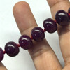 Natural Authentic Ruby Bead Necklace | 11–12mm Smooth Rondelle Beads 69 Pcs 883 Carats | Rich Crimson Red VVS Clarity | 27 Inch High-Value Gemstone Jewelry